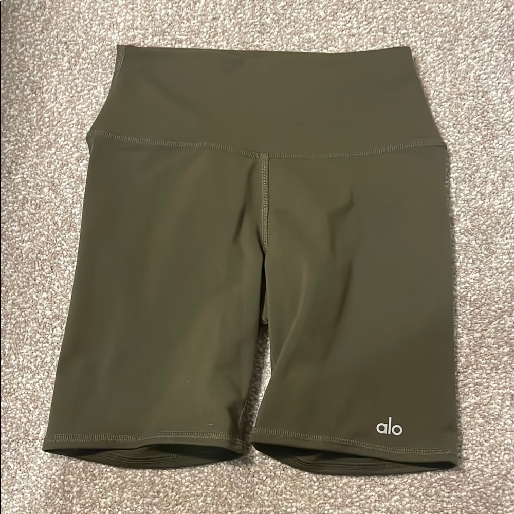 ALO Yoga Women's Olive Green Shorts